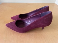 Dune London Stiletto heel Burgundy red "suede Court Shoes Size UK 4 EU 37 unworn