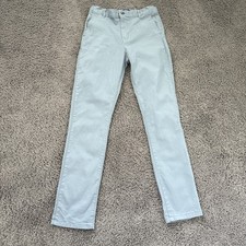 Childrens Place Chino Khaki Pants Boys Size 14 Gray Straight Adjustable Waist