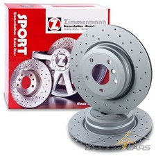 ZIMMERMANN 2x SPORT-BREMSSCHEIBE GELOCHT Ø336 HINTEN FÜR BMW 3-ER E90 E91