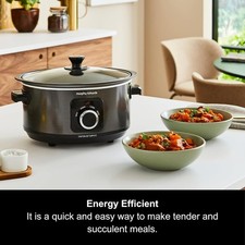 Morphy Richards 3.5L Sear & Stew Slow Cooker, Shatter Resistant Aluminium Pot
