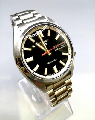 Seiko 4R36-15M0 Automatic Watch Unisex Stainless Steel Black Dial