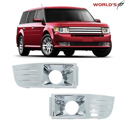 Fog Light Trim Cover Driver&Passenger Chrome Factory For Ford Flex 2009-2012