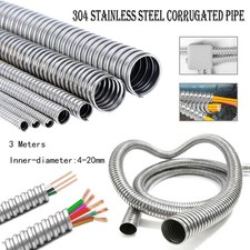 1 Meter Stainless Steel Flexible Cable Hose Tube 6-51Mm Inner Diameter Metal Thr