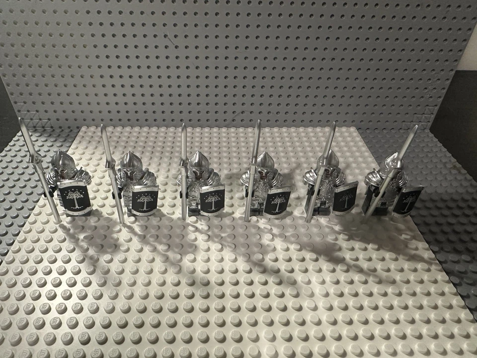 Lego Lord Of The Rings Gondor Soldiers Custom Printed Minifigure Lot of 6 - Image 2 of 4