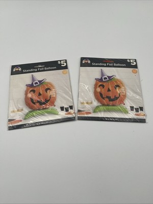 Standing Pumpkin Foil Balloon 2 Pack
