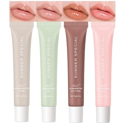 4PCS Summer Special Lip Butter Balm, Hydrating