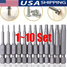 Security Torx Bit Set + Hex Key Allen Bit Set - For Power Drill & Impact Driver