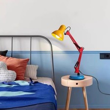 Memphis Style Desk Lamp Colorful Adjustable Swing Arm Reading Task Light