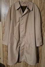Vintage Sears The Mens Store Coat Mens 50 Brown Zip Out Liner Buttons Columbo