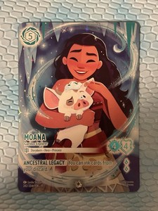 moana card lorcana Pulling iconic from Disney prize pack Mila Useche Into the Inklands Singles Disney Lorcana Card Alter Art