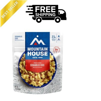 Convenient 1-Serving Freeze-Dried Scrambled Eggs & Bacon - Perfect for Hiking