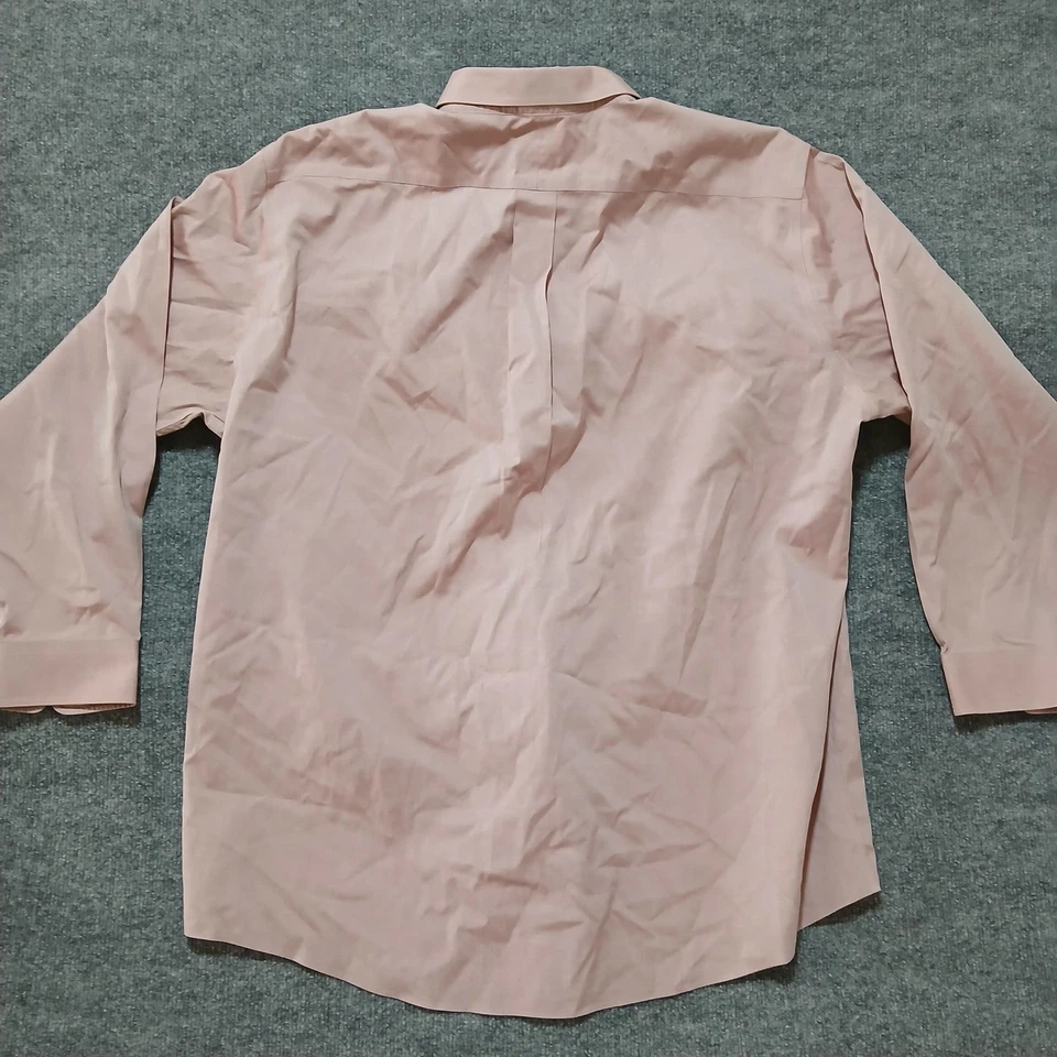 LL Bean Shirt Mens Large Pink Button Down Wrinkle Resistant Pocket Dress Work - Image 4 of 4