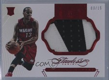 2014-15 Panini Flawless Rookie Patch Ruby 3/15 Shabazz Napier #RP-SN Patch 3d3