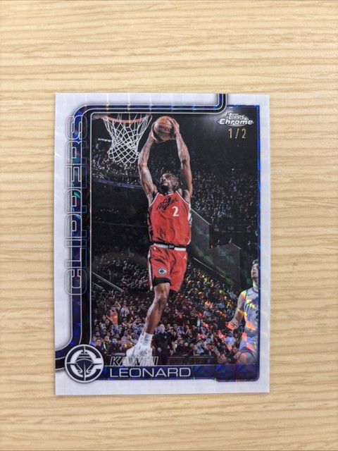 2025-26 Topps Chrome Update Kawhi Leonard White Nebula /2 LA Clippers