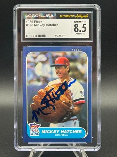 1986 Fleer Mickey Hatcher #396 card