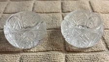 Set of 2 Vintage Salt Dips/Cellars, Pressed Glass, Formal Pieces