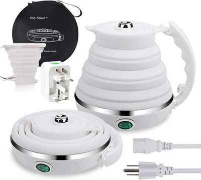 Upgrade Travel Kettle,  Food Grade Silicone Dual Voltage 110-220V Ultrathin Port