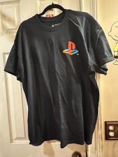 Mens PlayStation Black Graphic Logo Short Sle...