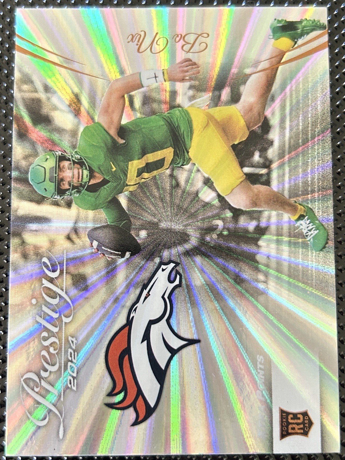 2024 Panini Prestige Bo Nix Rookie Xtra Points Sunburst #391 Denver Broncos NFL