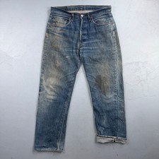 Levis 501 Vintage 80s Redline Selvedge USA XX Jeans Light Wash 34x30 Act 33x28