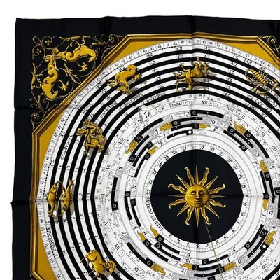 エルメス　カレ90スカーフ「占星術(DIES ET HORE)」 シルクスカーフ Excellent HERMES Carré 90 Silk Scarf “Dies et Hore” Astrology