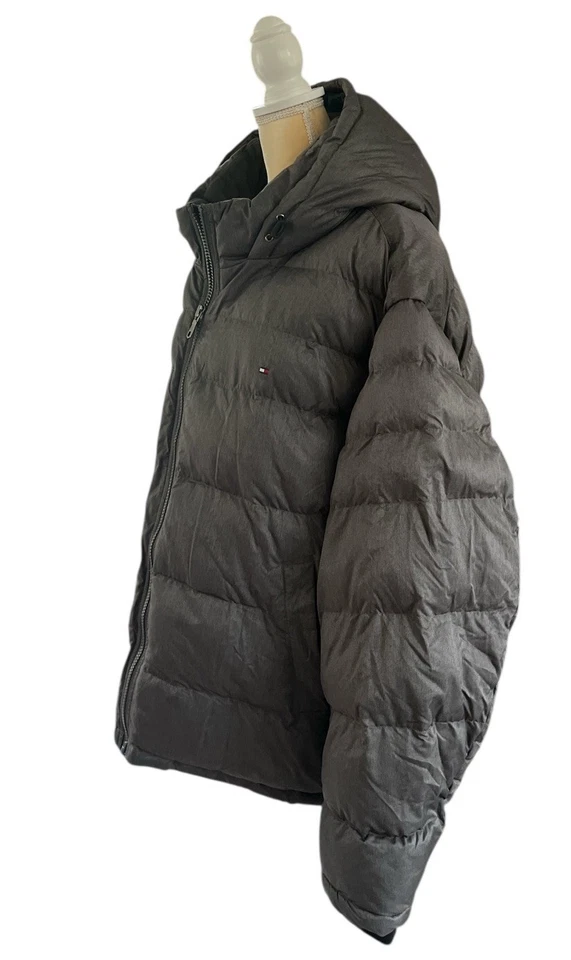 New! Tommy Hilfiger Men’s 5X Winter Hooded Jacket Gray Wind/ Water Resistant - Image 4 of 4