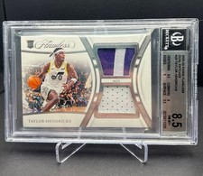 2023 FLAWLESS #FDP-THE TAYLOR HENDRICKS DUAL PATCHES JERSEY PATCH RC /20 BGS 8.5
