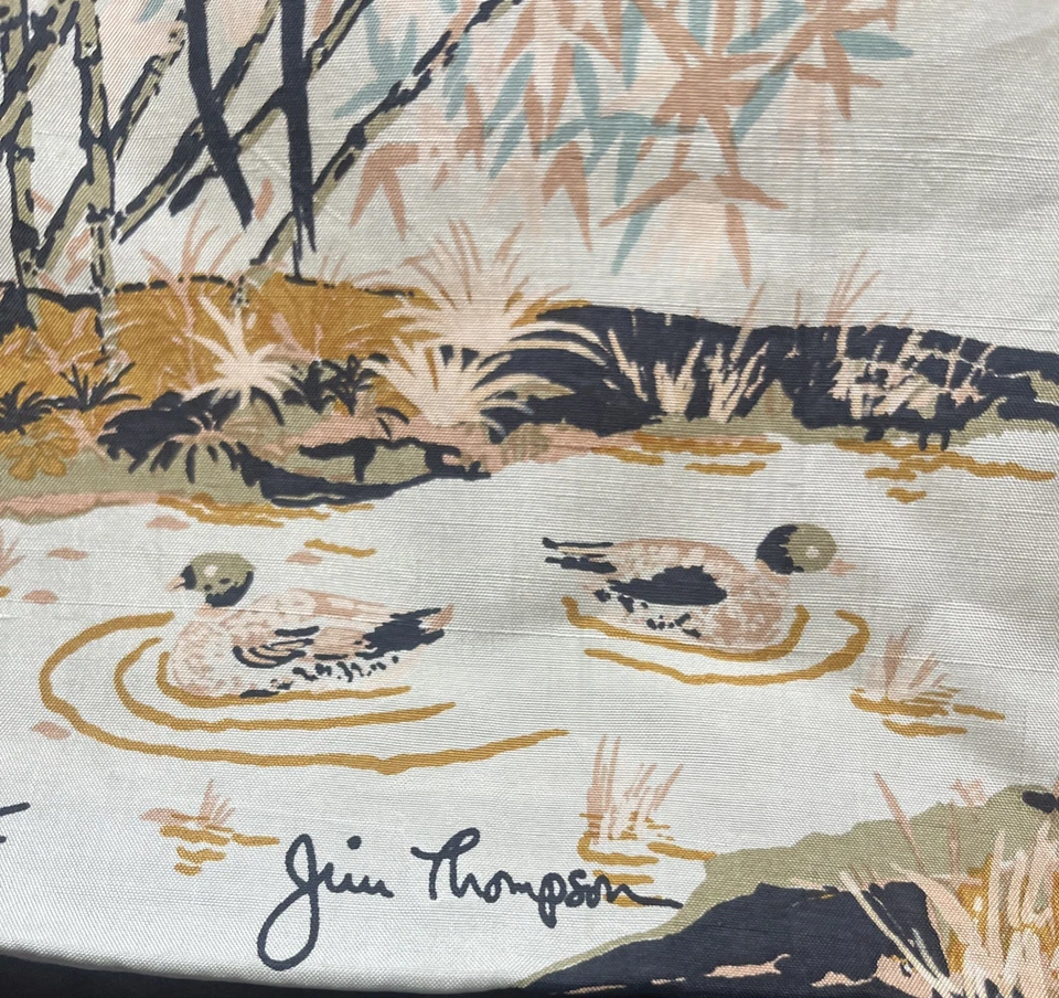 Juego de 2 Fundas de Almohada Jim Thompson 100% Seda Tailandesa Estampado Floral Orquídea 15"x15" Foto 4 de 4