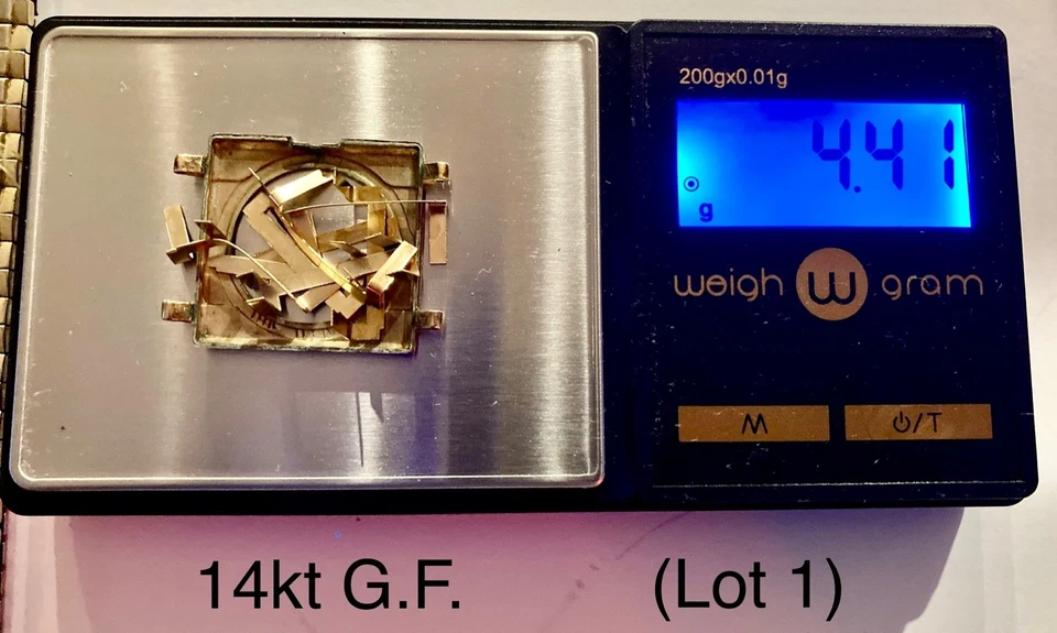 Lote de chatarra 225,03 gramos oro 10kt/14kt relleno - correas de reloj, carcasa(s) y relojes! Foto 3 de 4