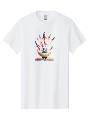 Rabbit-And-Rockets Mens Graphic Tee, 100% Cotton, Casual Summer Wear
