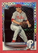 2025  Bowman Draft Chrome CADE OBERMUELLER  1st Bowman Xfractor #BDC-80 Phillies