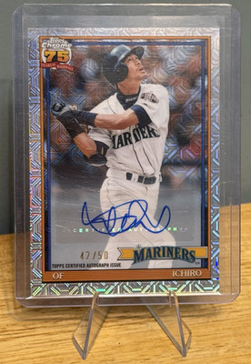 Topps Chrome 75 Years of Baseball Ichiro Auto #95 42/50 Seattle Mariners