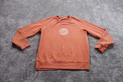 Outerknown Sweater Mens Medium Orange Pullover Sweatshirt Long Sleeve Cotton