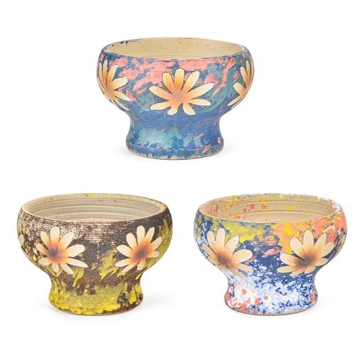 Sungmor Succulent Planters, Hand Crafted Ceramic Desktop Flower Pots Cactus Pots - Afbeelding 25 van 84