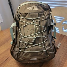 The North Face Borealis Hiking Backpack Brown Light Blue Nylon Padded Straps