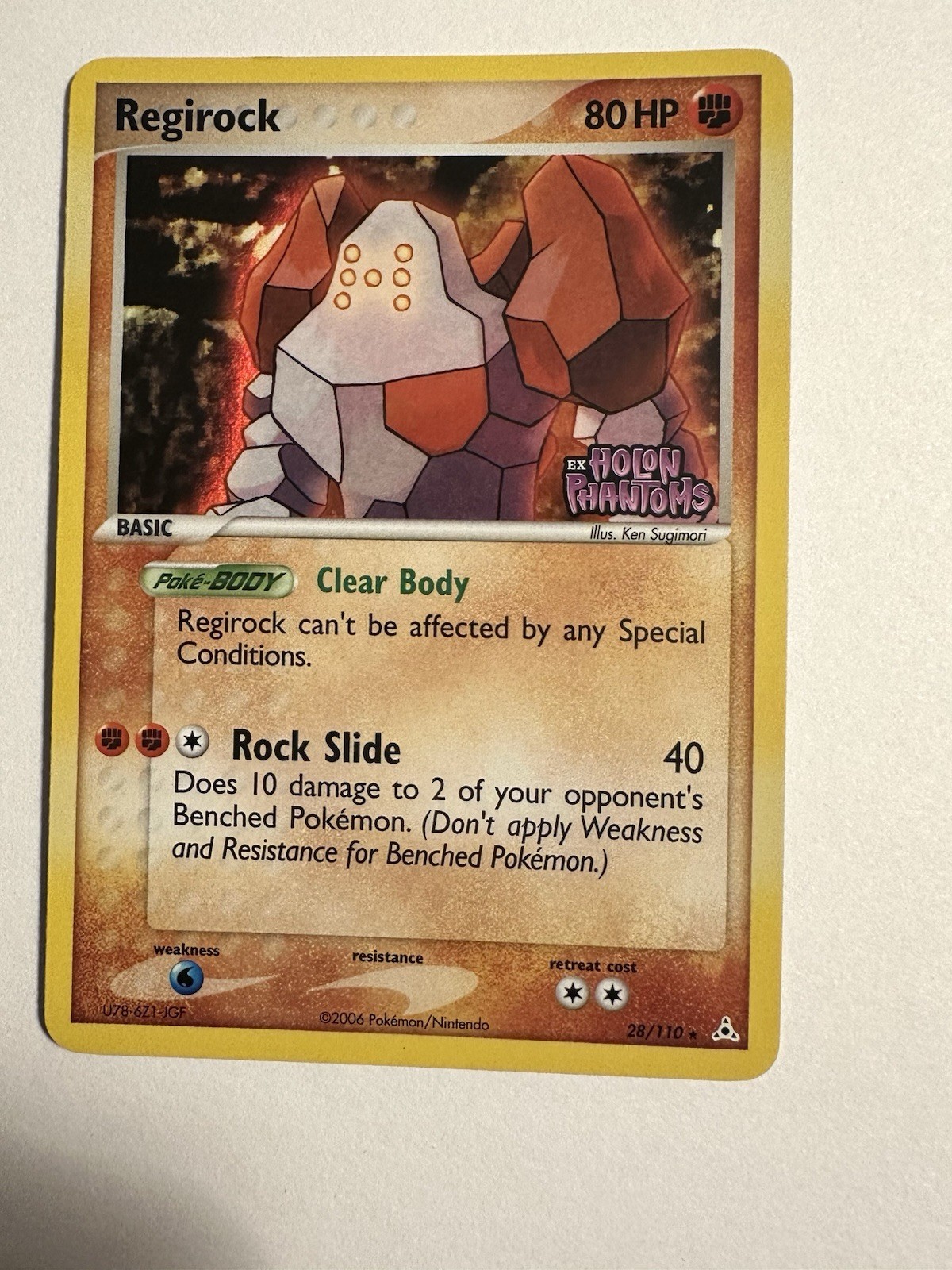 Pokemon Regirock 28/110 EX Holon Phantoms Stamped Reverse Holo 2006 NM