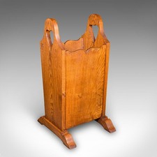 Antique Stick Stand, English Oak, Reception Hall, Arts & Crafts, Victorian, 1900