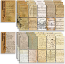 120Pcs Vintage Scrapbooking Paper, Junk Journal Supplies Kit, Aesthetic Ephemera