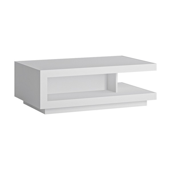 Wohnzimmer Couchtisch Sofatisch Beistelltisch Konsolentisch Weiß Hochglanz-image