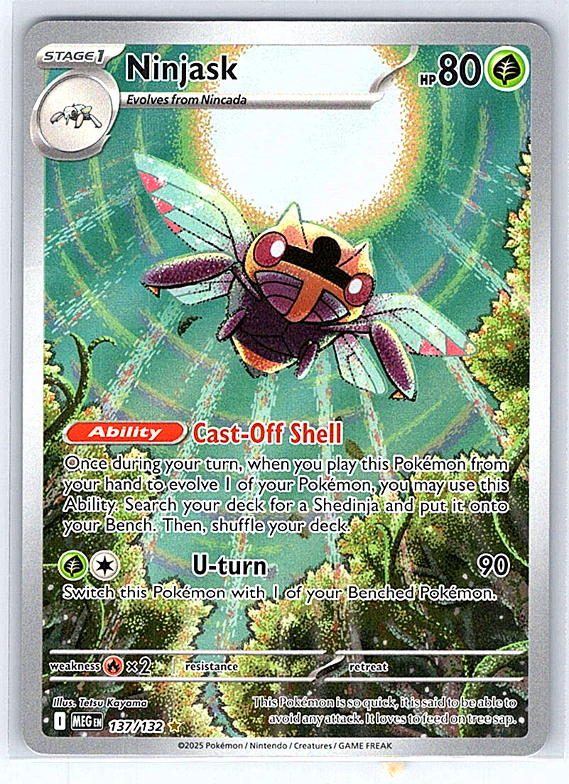Ninjask 137/132 Mega Evolution NM or LP Pokemon Card