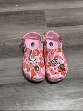 pink Bape Crocs