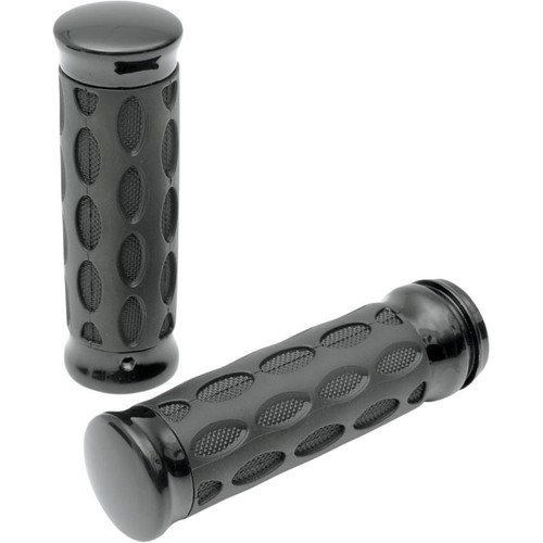 Drag Specialties 0630-0775 Custom Rubber Grips - Black