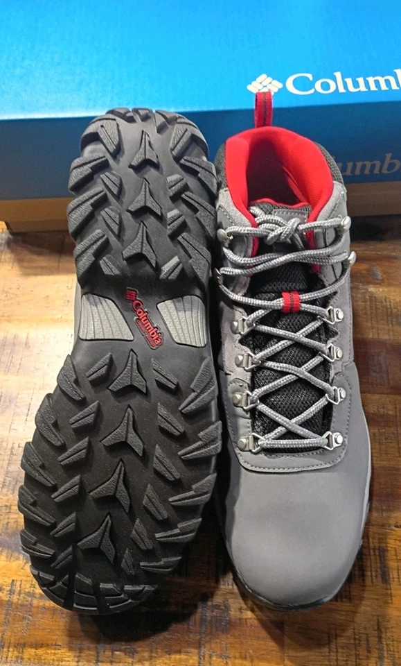 Columbia Hombres Newton Ridge Plus 2 Impermeable Cuero Botas de Senderismo Talla 12 Ancho Gris Foto 3 de 4