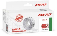 Meto Vordruck-Etiketten FüR Preisauszeichner 26 X 16 Mm Rot Fluor 6 Rollen