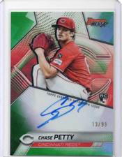 CHASE PETTY 2025 BOWMAN'S BEST ROOKIE AUTOGRAPH GREEN /99 Beautiful Color Combo!