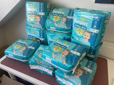Restposten Pampers Baby-Dry Größe 7 Windeln 30 Stück Großpackung Babywindeln Neu