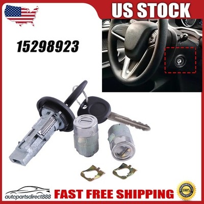 For Chevrolet 01-07 Ignition Key Switch Cylinder Kit with 2 Keys and Door Locks