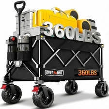 Carrello Da Giardino Pieghevole Con Ruote - Carrello Da Spiaggia per Tutti I Ter