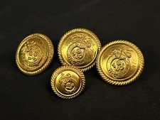 4x Burns & Laird Lines Shipping Gilt Buttons 16mm Miller Rayner & Haysom Glasgow