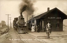 Clear Lake WA Washington RR Station Depot Train c1910 RPPC Photo Postcard COPY